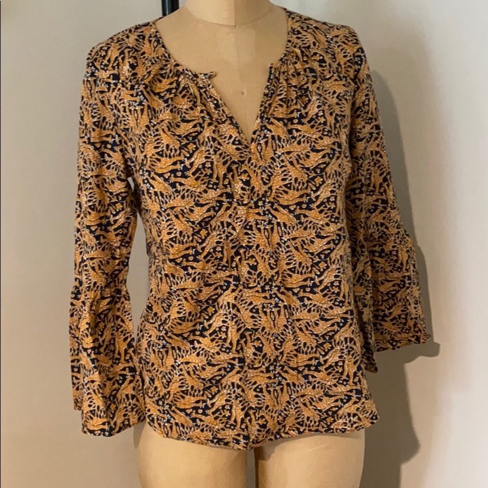 JCrew Giraffe Print Blouse 🦒